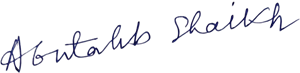 Signature of Abutaleb Shaikh